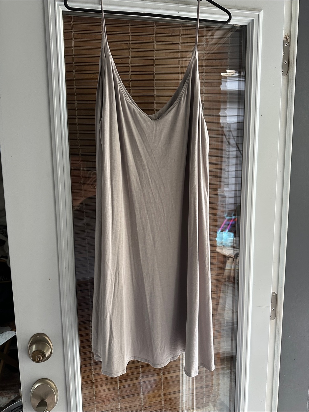 H&M Beige Slip Dress with Thin Straps